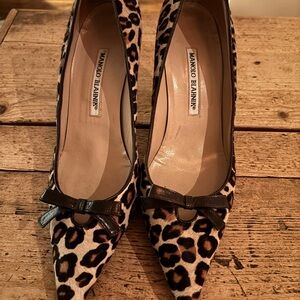 Manolo Blahnik Leopard Print Women's Shoes
